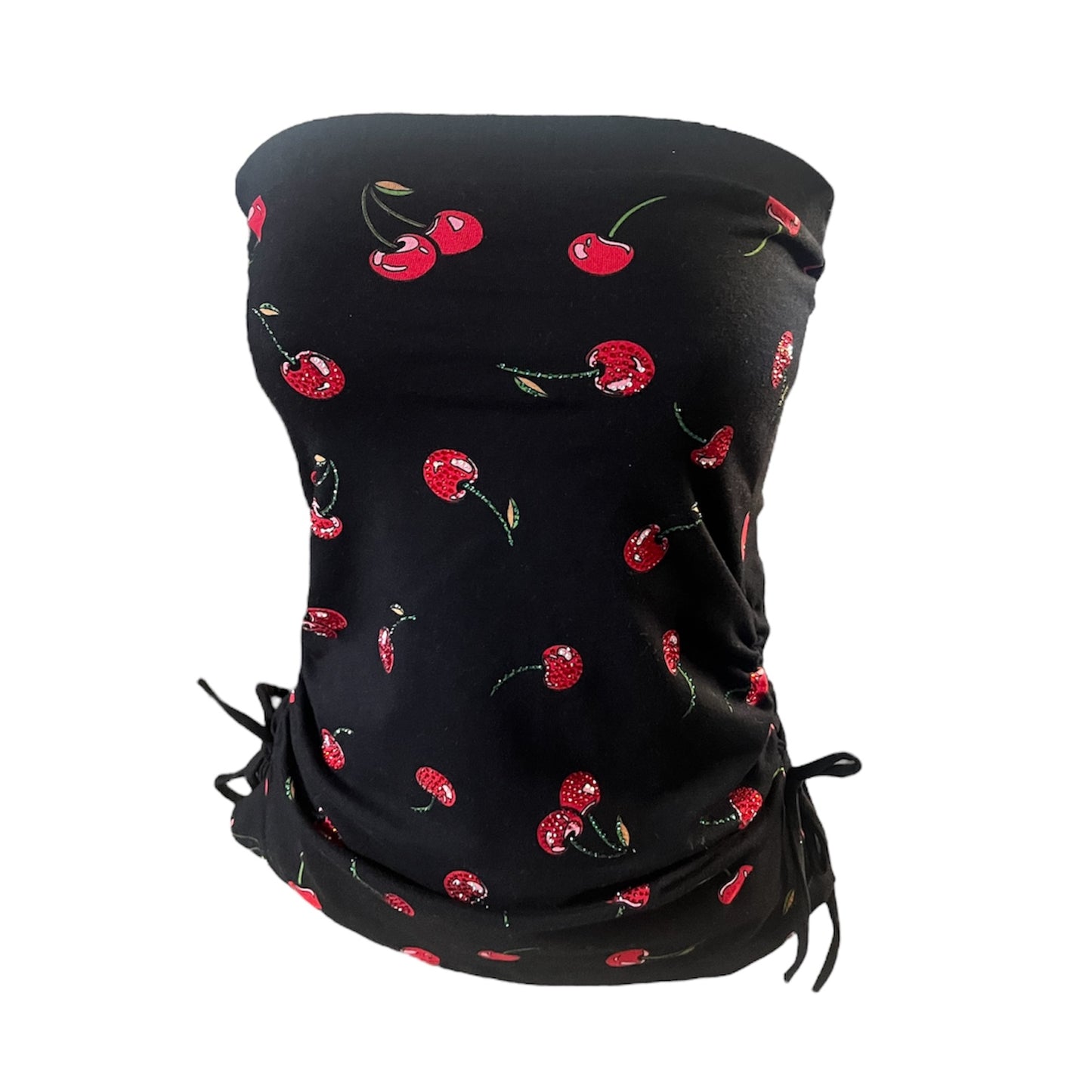 Cherry Rhinestone Tube Top