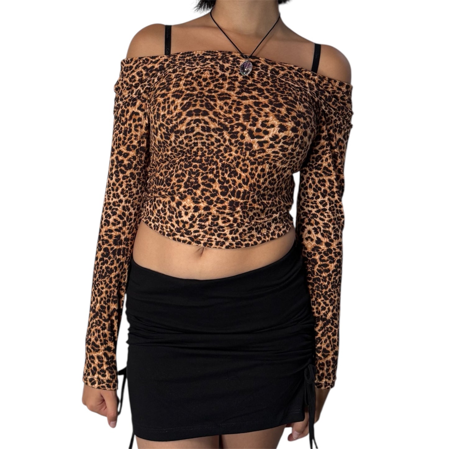 Leopard Off the Shoulder Top