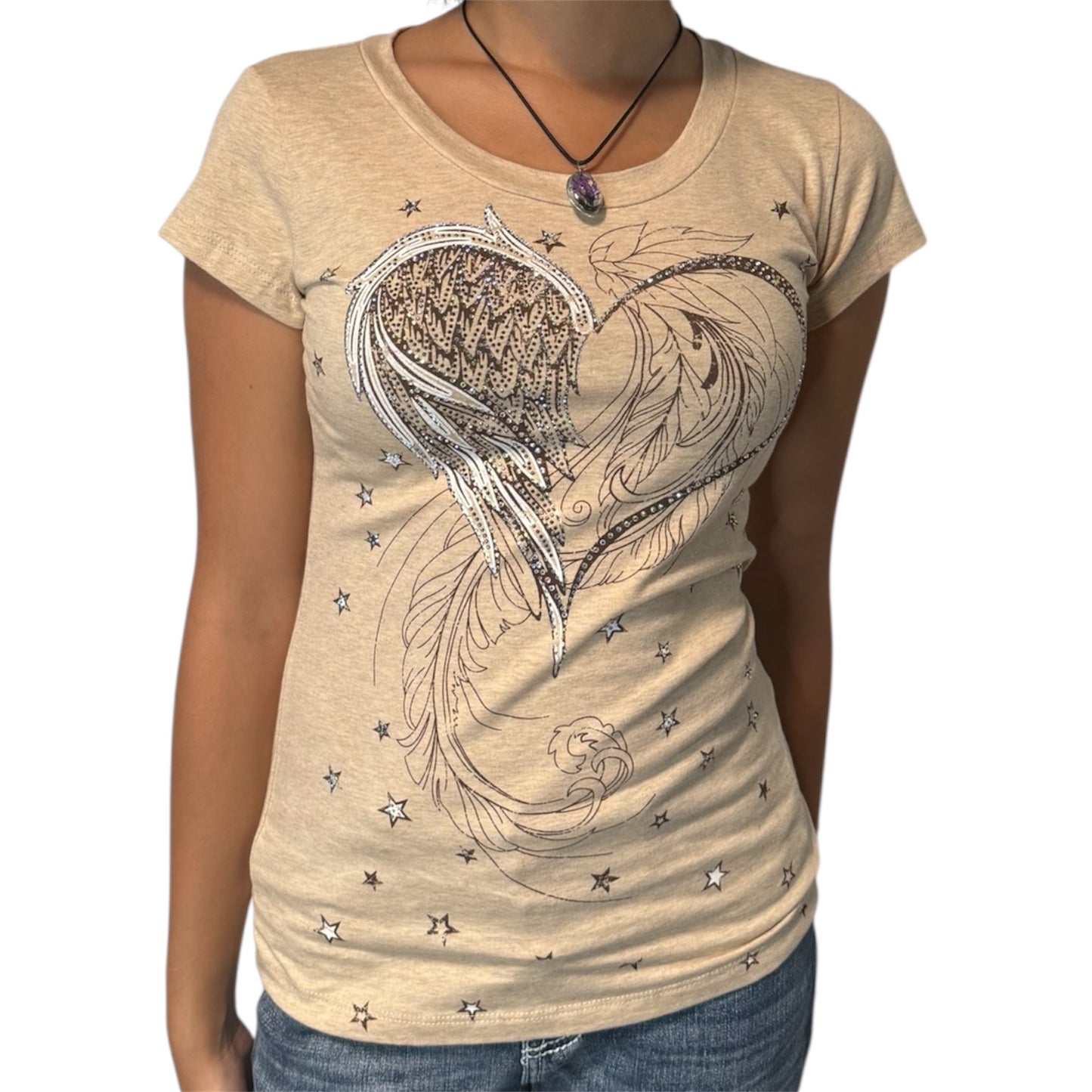 Wild at Heart Rhinestone Short Sleeve