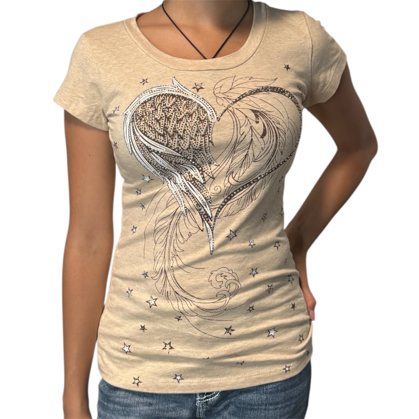 Wild at Heart Rhinestone Short Sleeve
