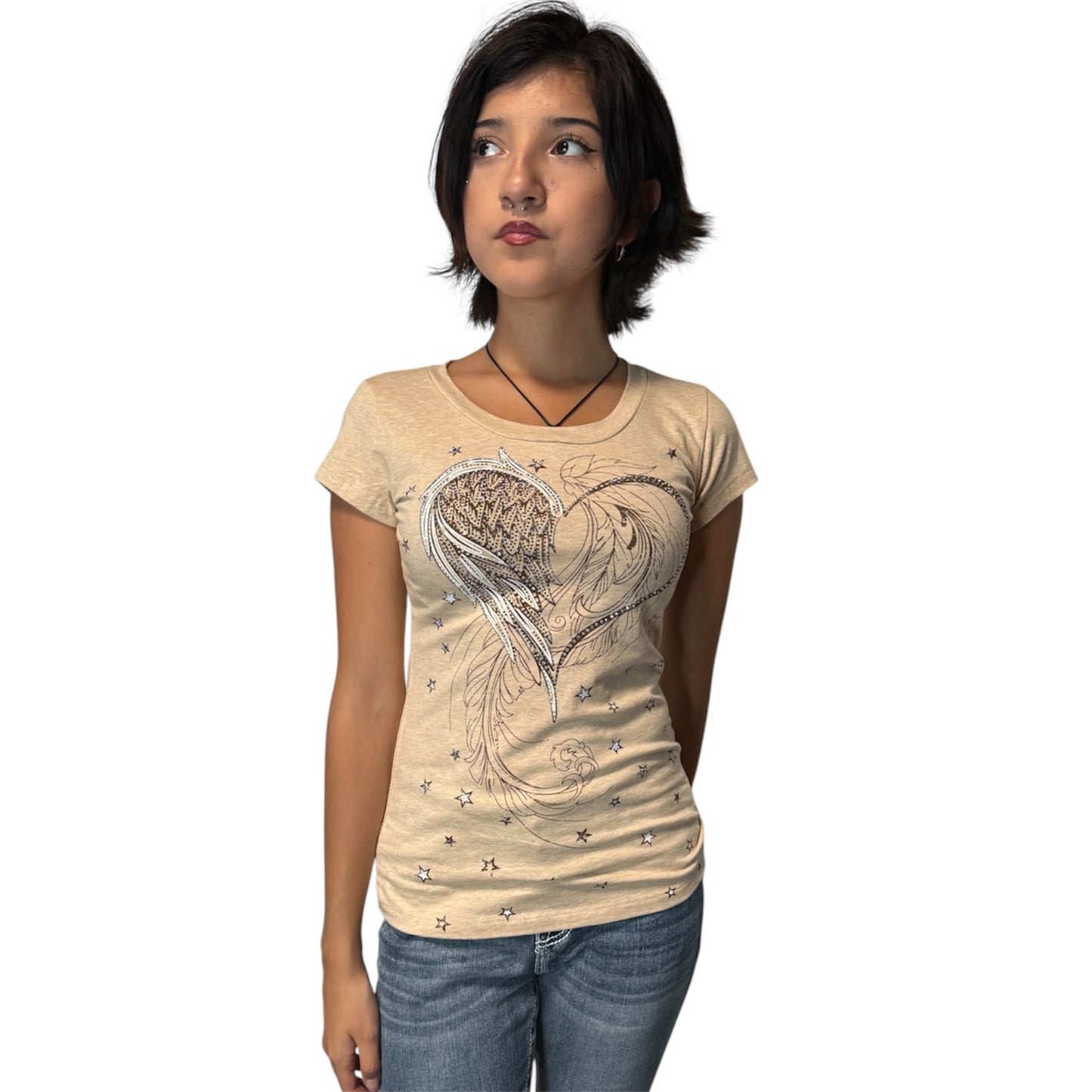 Wild at Heart Rhinestone Short Sleeve
