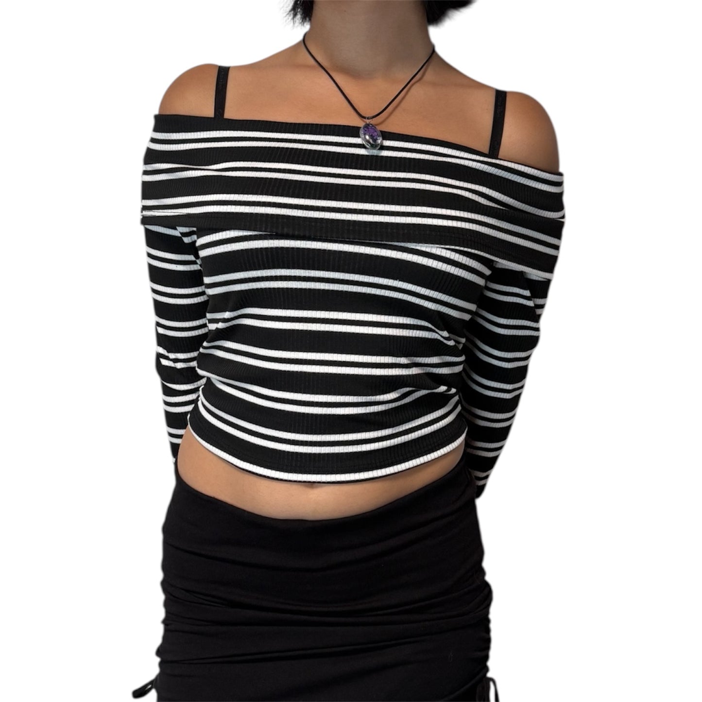 Striped Off the Shoulder Top