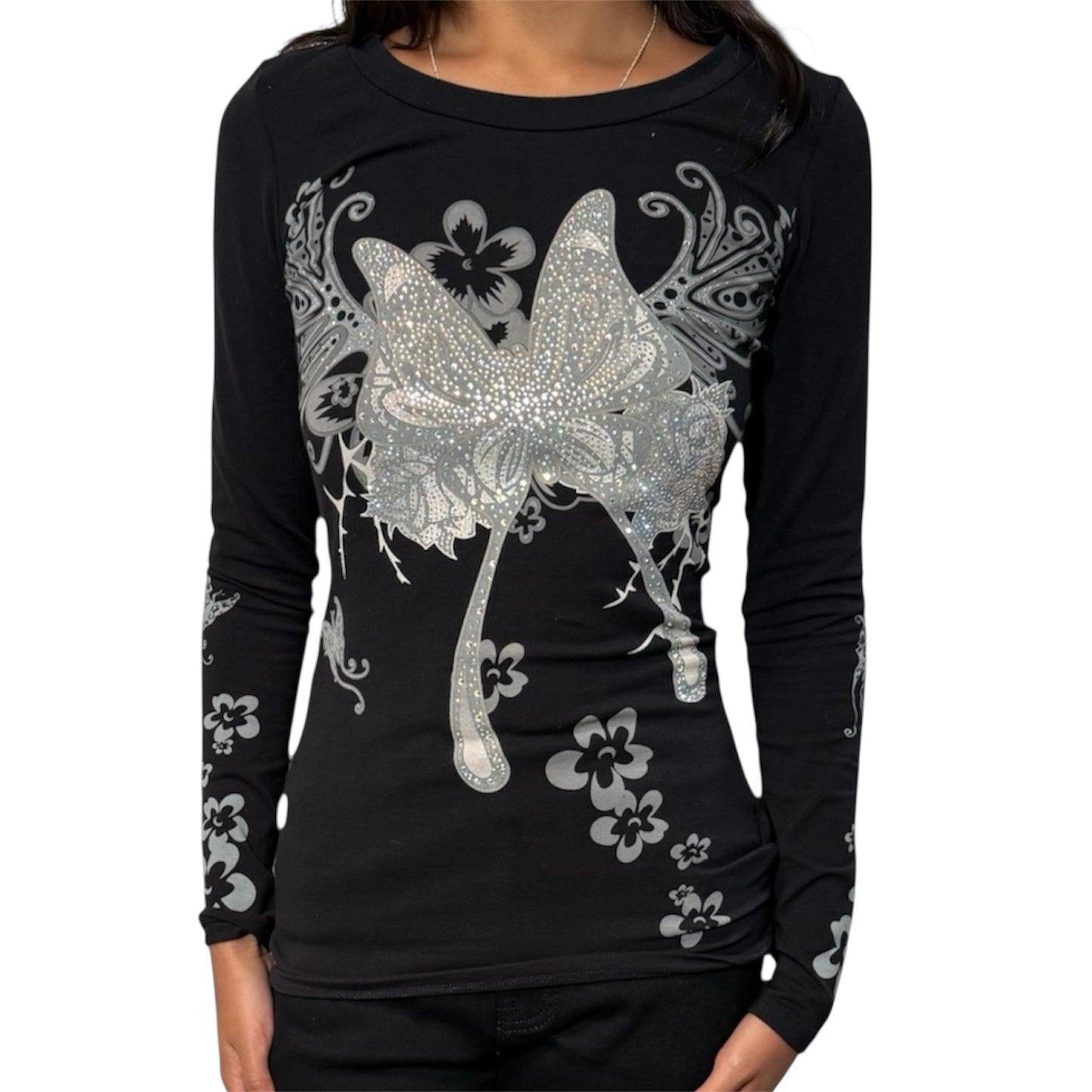 Butterfly Bliss Long Sleeve Black