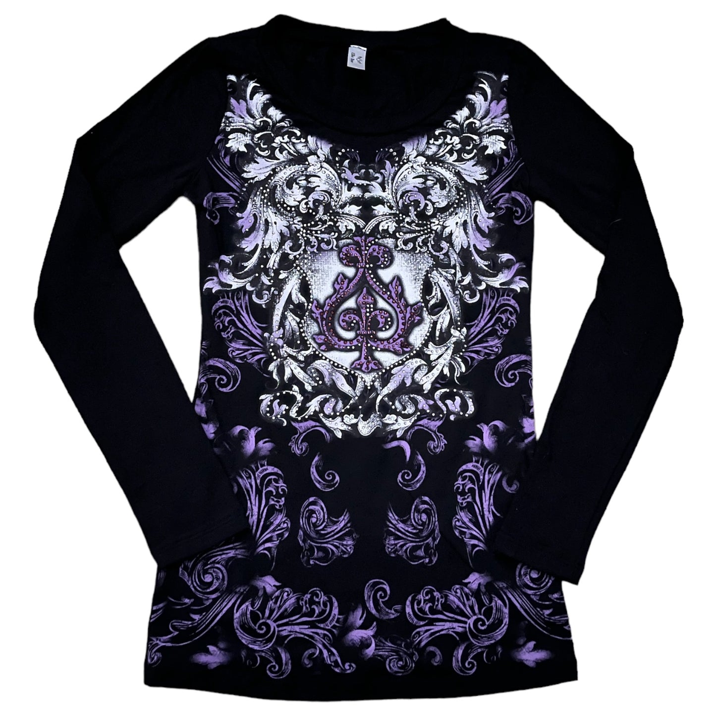 Aurora Rhinestone Long Sleeve Purple