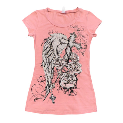 Sylvia Rhinestone T-Shirt Pink