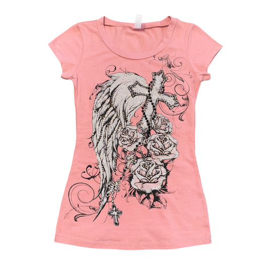 Sylvia Rhinestone T-Shirt Pink