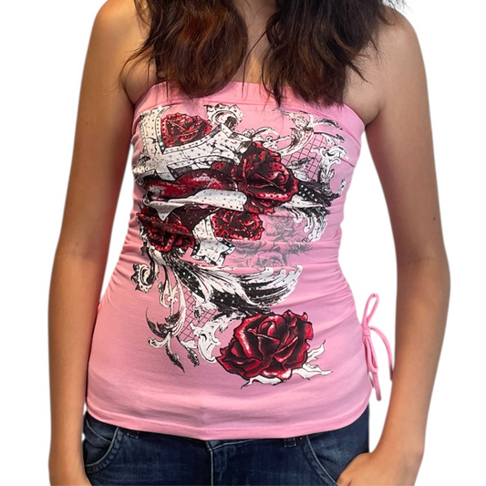 Want U 2 Love Me Tube Top Pink