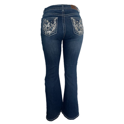 Butterfly Bliss Rhinestone Bootcut Jeans