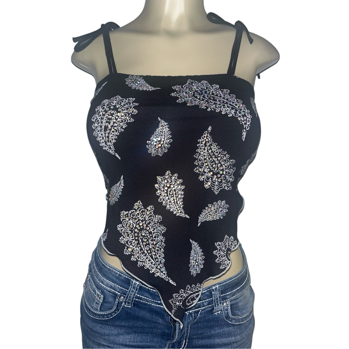 Paisley Rhinestone Tank Top