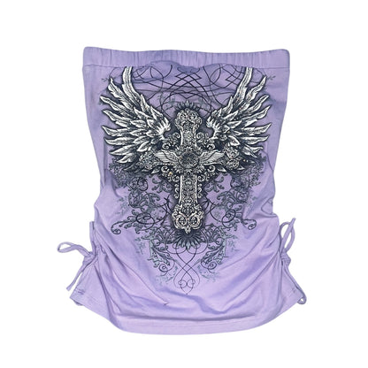 Heaven Rhinestone Tube Top Lilac