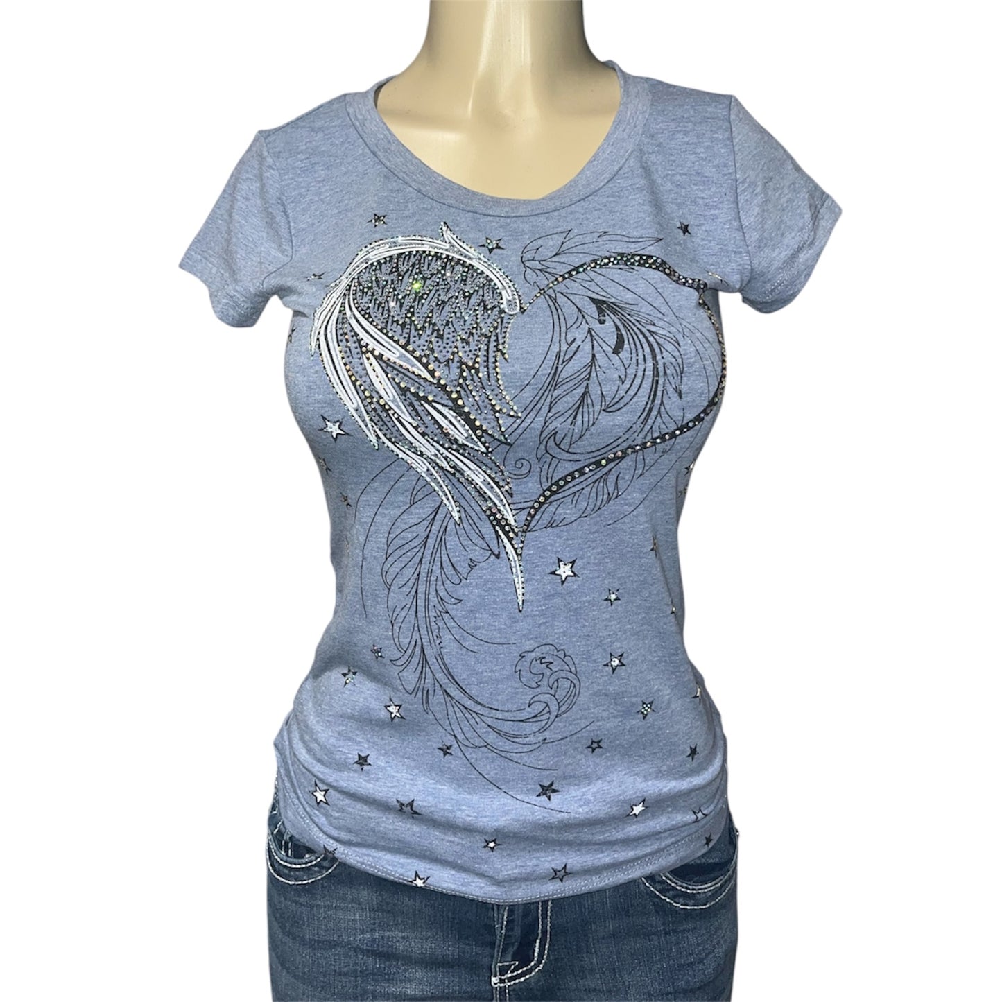 Wild at Heart Rhinestone Short Sleeve