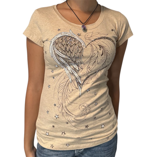 Wild at Heart Rhinestone Short Sleeve