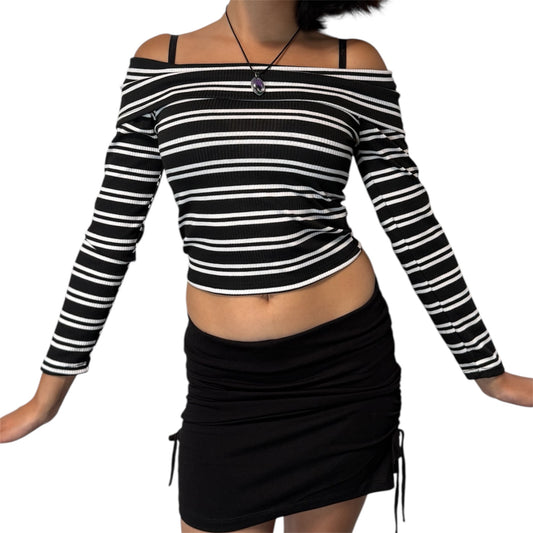 Striped Off the Shoulder Top