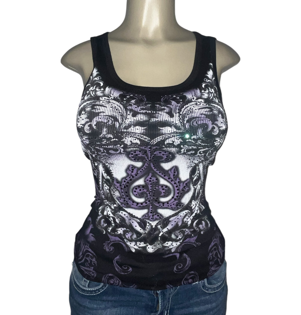 Aurora Rhinestone Tank Top