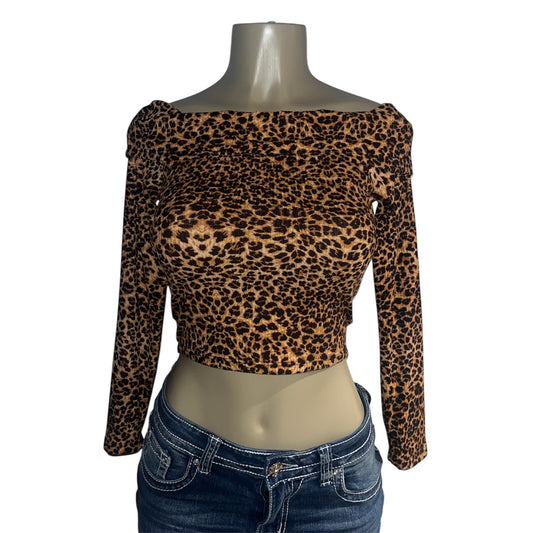 Leopard Off the Shoulder Top