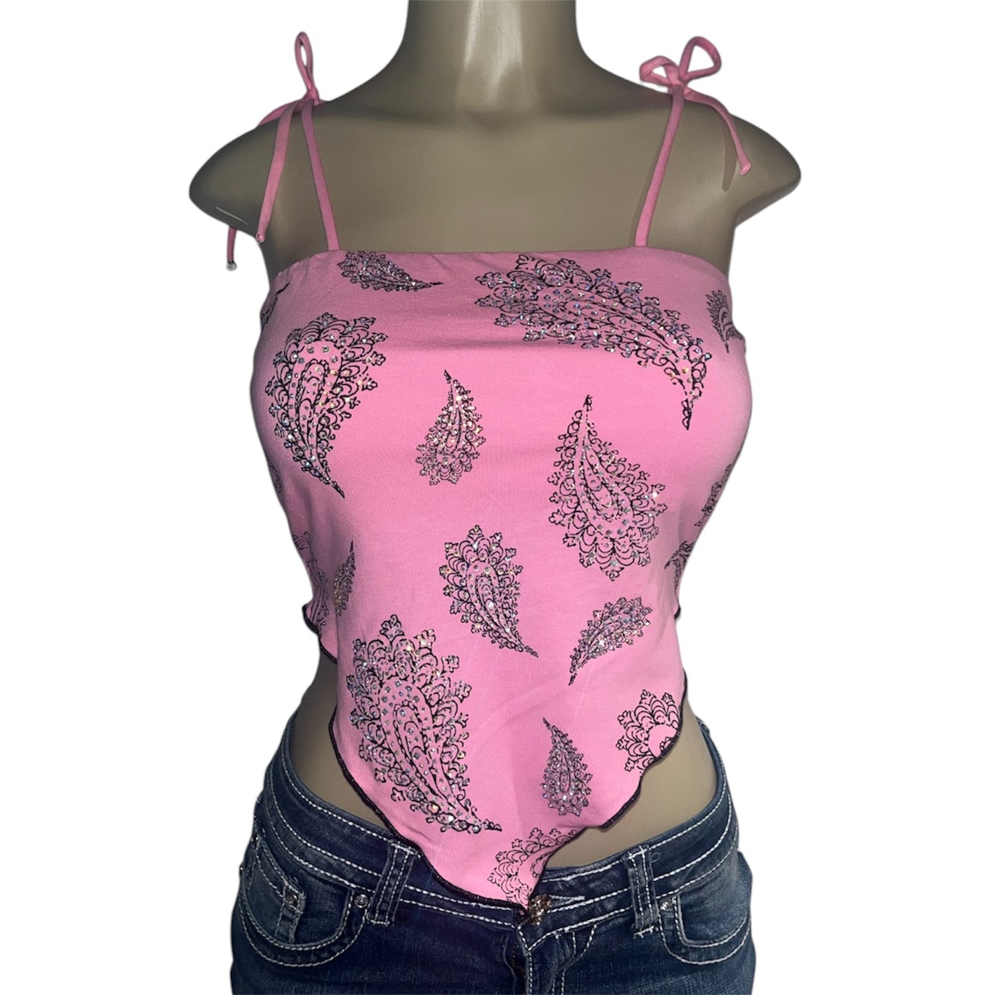 Paisley Rhinestone Tank Top