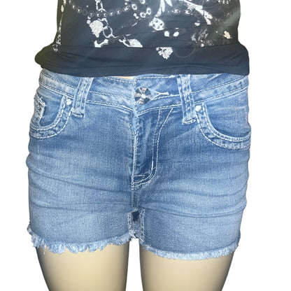 Sylvia Denim Rhinestone Shorts